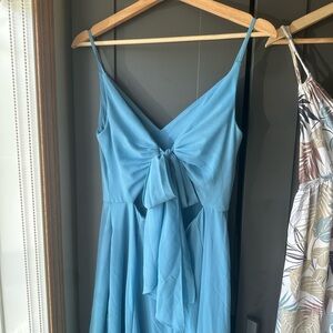 Elegant Blue Sleeveless Dress